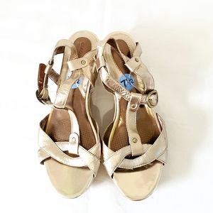 Ciao Bella Metallic Wedge Sandal